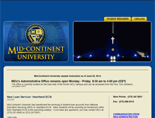 Tablet Screenshot of midcontinent.edu